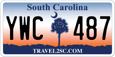 SC license plate YWC487