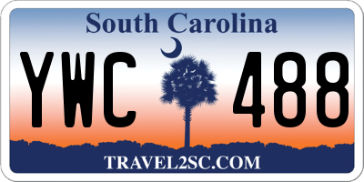 SC license plate YWC488