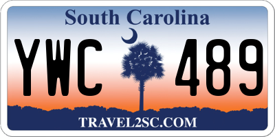 SC license plate YWC489