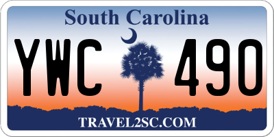 SC license plate YWC490