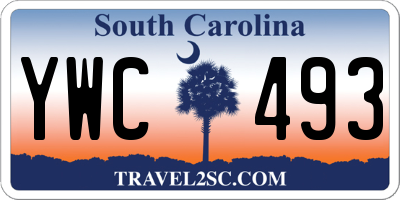 SC license plate YWC493