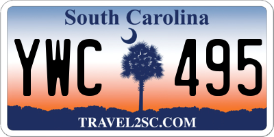 SC license plate YWC495