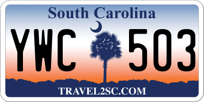 SC license plate YWC503