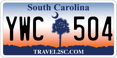 SC license plate YWC504