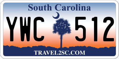SC license plate YWC512