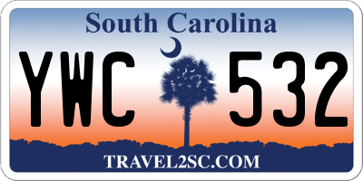 SC license plate YWC532