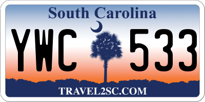 SC license plate YWC533