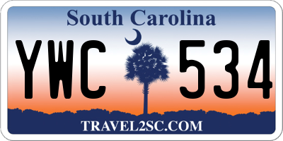 SC license plate YWC534