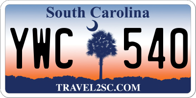 SC license plate YWC540