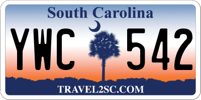 SC license plate YWC542