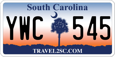 SC license plate YWC545
