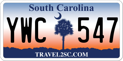 SC license plate YWC547