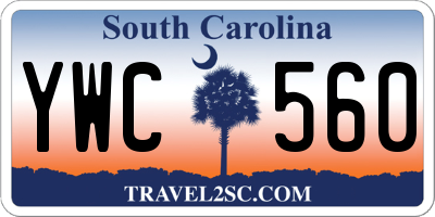 SC license plate YWC560