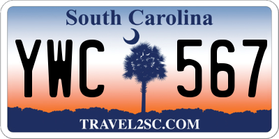 SC license plate YWC567