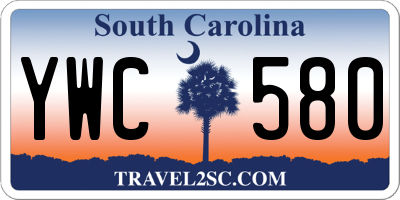 SC license plate YWC580