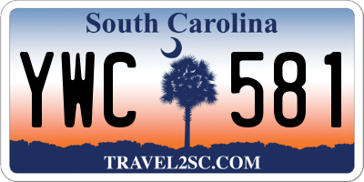 SC license plate YWC581