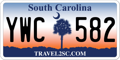 SC license plate YWC582