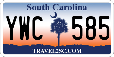 SC license plate YWC585
