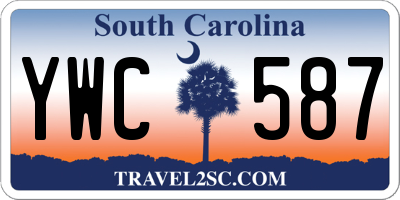 SC license plate YWC587