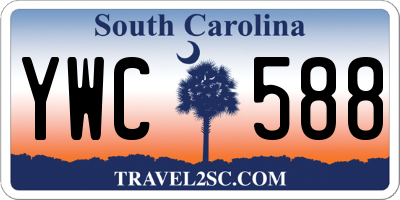 SC license plate YWC588
