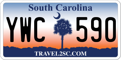 SC license plate YWC590