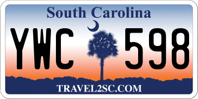 SC license plate YWC598