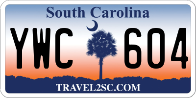 SC license plate YWC604