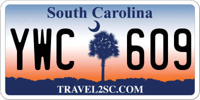 SC license plate YWC609