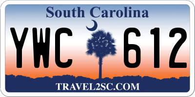 SC license plate YWC612