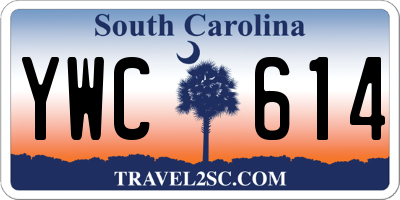 SC license plate YWC614