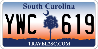 SC license plate YWC619