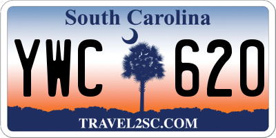 SC license plate YWC620