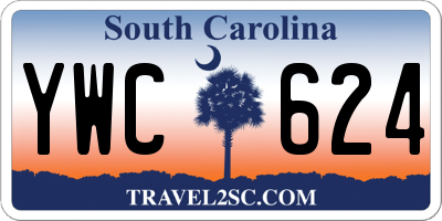 SC license plate YWC624