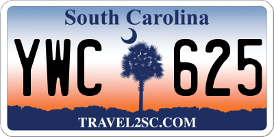 SC license plate YWC625