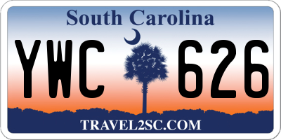 SC license plate YWC626