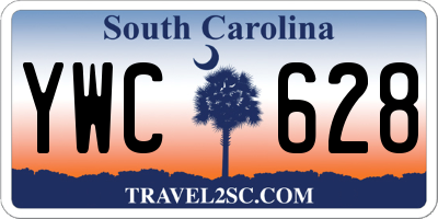 SC license plate YWC628