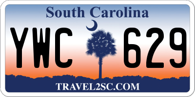 SC license plate YWC629