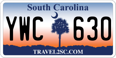 SC license plate YWC630
