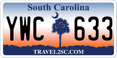 SC license plate YWC633
