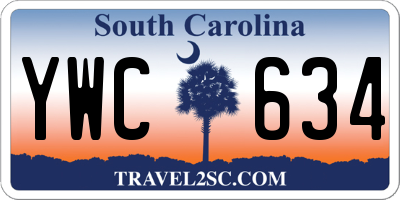 SC license plate YWC634
