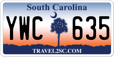 SC license plate YWC635