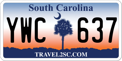 SC license plate YWC637