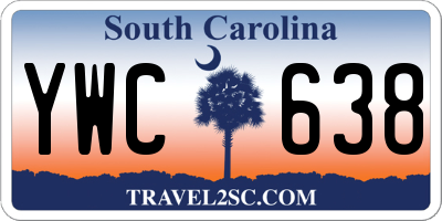 SC license plate YWC638