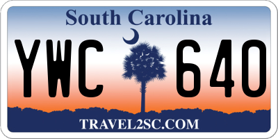 SC license plate YWC640