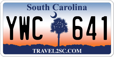 SC license plate YWC641