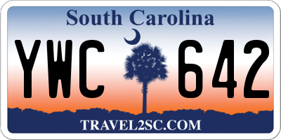 SC license plate YWC642