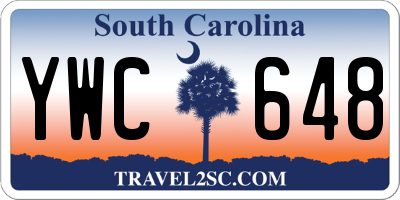 SC license plate YWC648