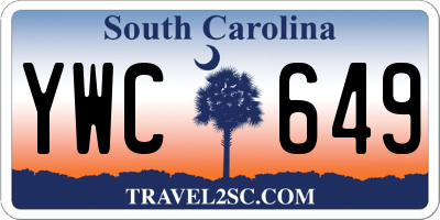 SC license plate YWC649