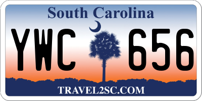 SC license plate YWC656