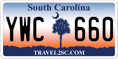 SC license plate YWC660